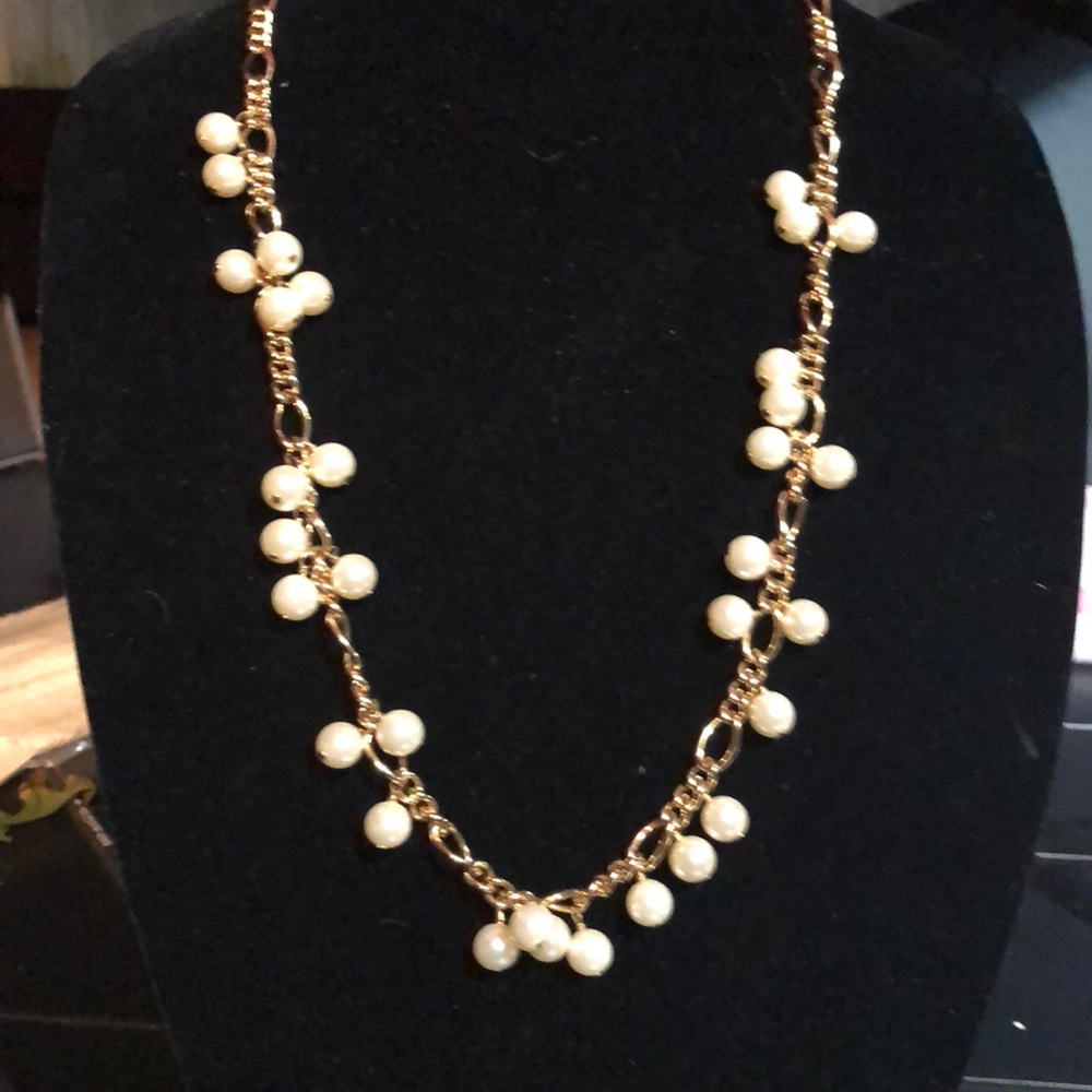 Jcrew gold tone pearl necklace